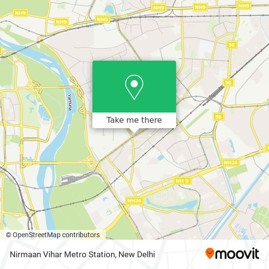 Nirmaan Vihar Metro Station map