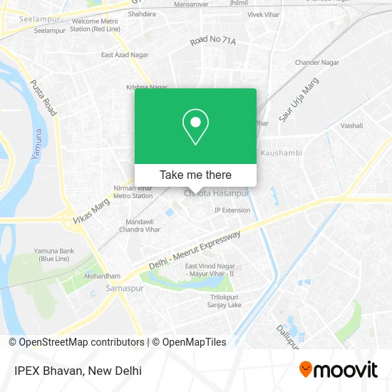 IPEX Bhavan map