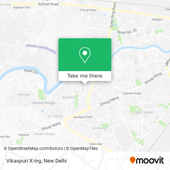 Vikaspuri X-ing map