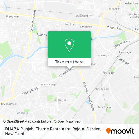 DHABA-Punjabi Theme Restaurant, Rajouri Garden map