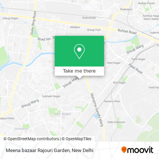 Meena bazaar Rajouri Garden map