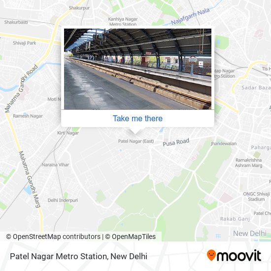 Patel Nagar Metro Station map