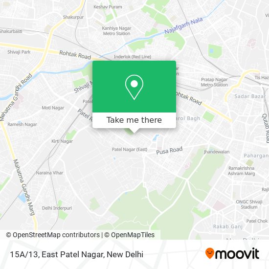 15A/13, East Patel Nagar map