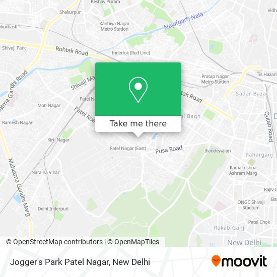 Jogger's Park Patel Nagar map