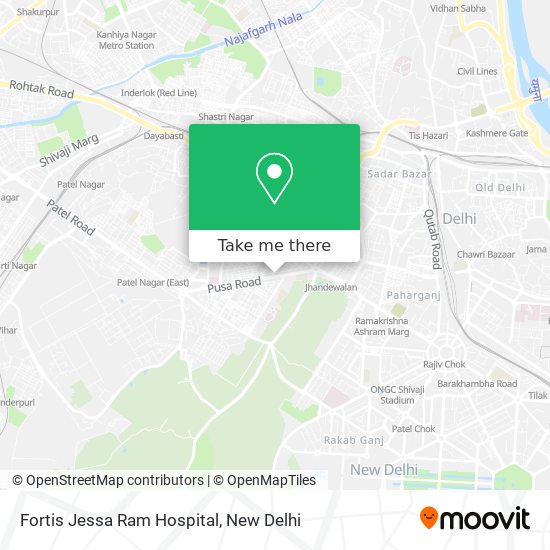Fortis Jessa Ram Hospital map
