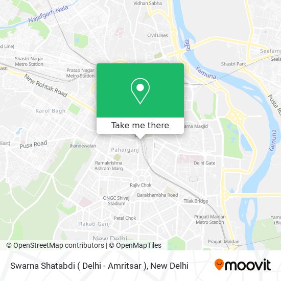 Swarna Shatabdi ( Delhi - Amritsar ) map