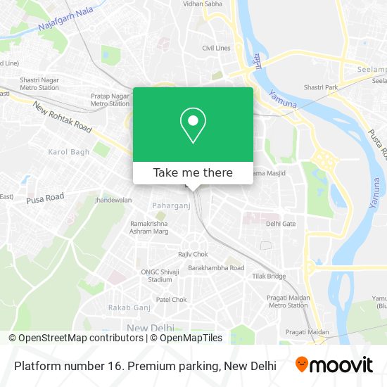 Platform number 16. Premium parking map