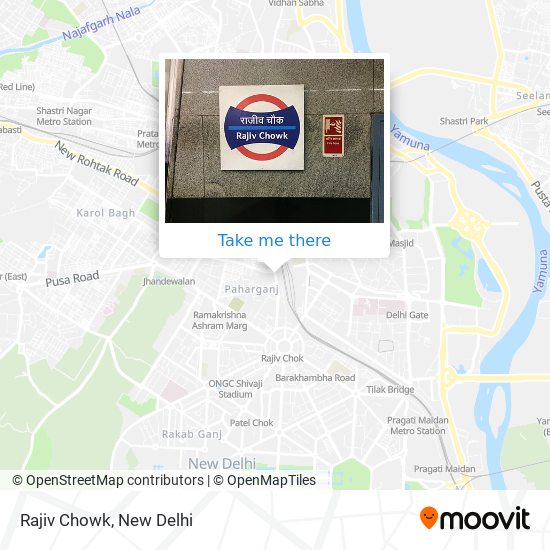 How to get to Rajiv Chowk in Delhi by Metro, Bus or Train?