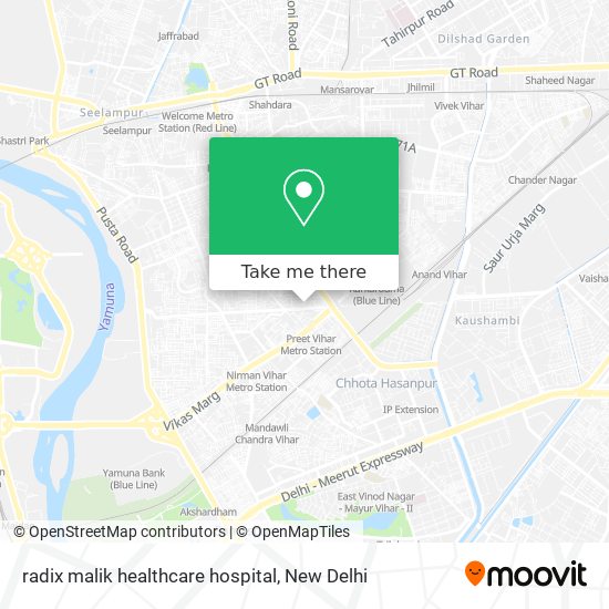 radix malik healthcare hospital map