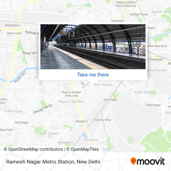Ramesh Nagar Metro Station map