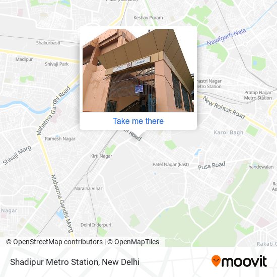 Shadipur Metro Station map