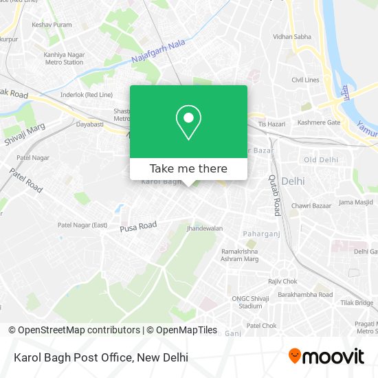 Karol Bagh Post Office map