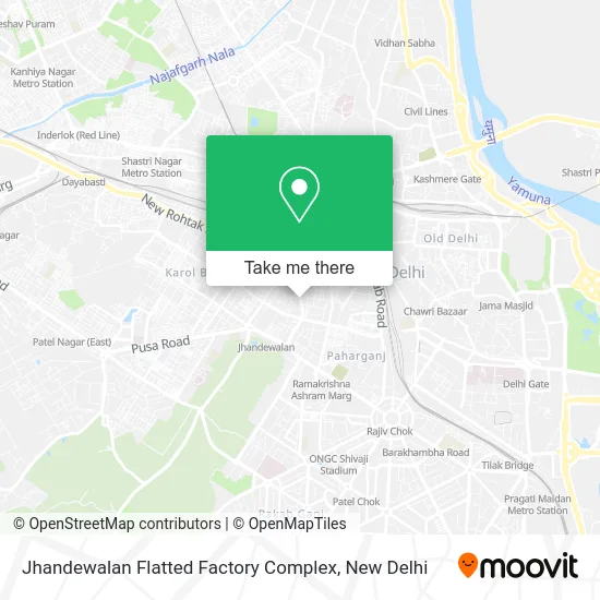Jhandewalan Flatted Factory Complex map