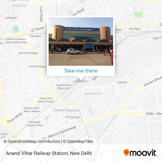 Anand Vihar Railway Station map