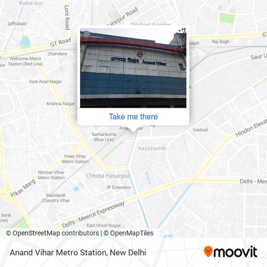 Anand Vihar Metro Station map