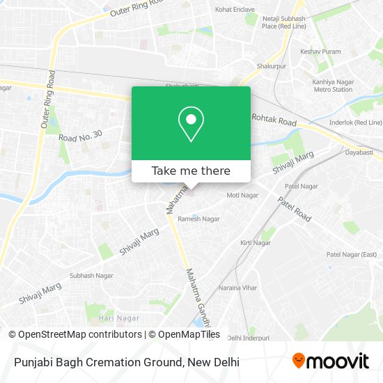 Punjabi Bagh Cremation Ground map