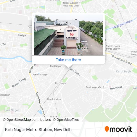 Kirti Nagar Metro Station map