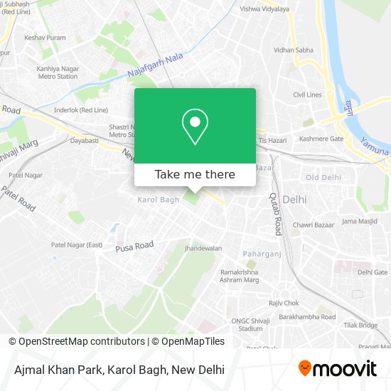 Ajmal Khan Park, Karol Bagh map