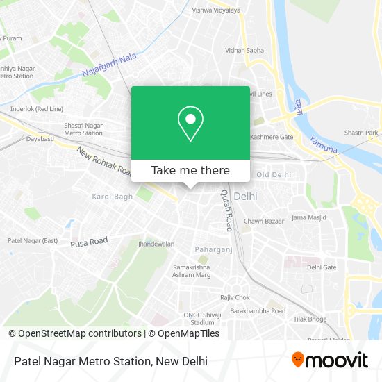 Patel Nagar Metro Station map