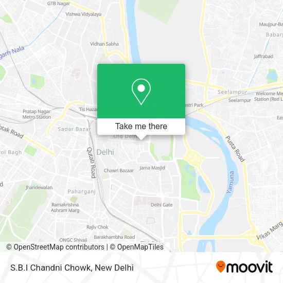 S.B.I Chandni Chowk map