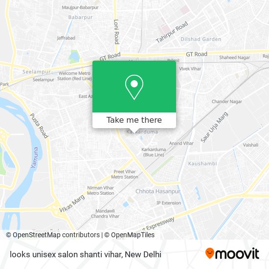 looks unisex salon shanti vihar map