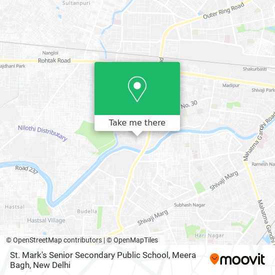St. Mark's Senior Secondary Public School, Meera Bagh map