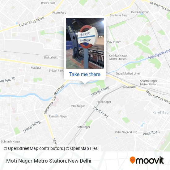 Moti Nagar Metro Station map