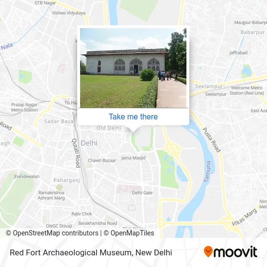 Red Fort Archaeological Museum map
