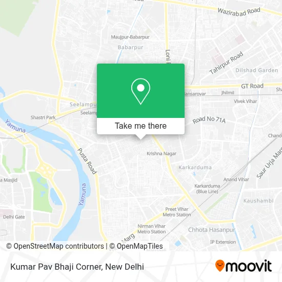 Kumar Pav Bhaji Corner map