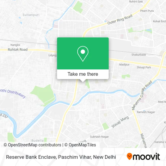 Reserve Bank Enclave, Paschim Vihar map