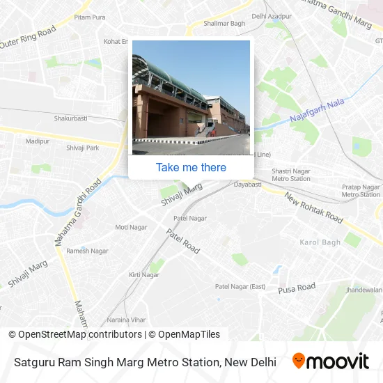 Satguru Ram Singh Marg Metro Station map