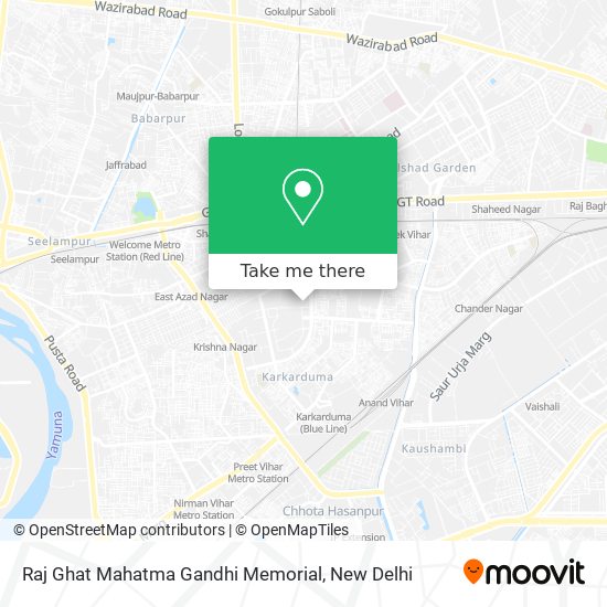 Raj Ghat Mahatma Gandhi Memorial map
