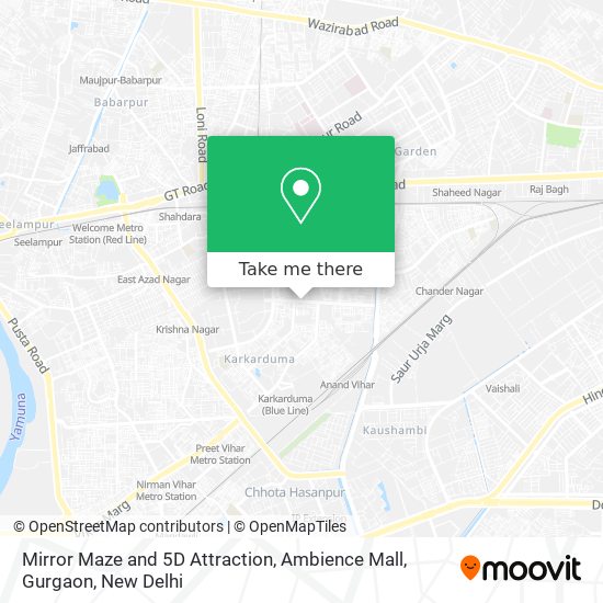 Mirror Maze and 5D Attraction, Ambience Mall, Gurgaon map
