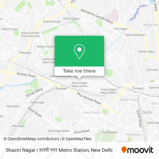 Shastri Nagar | शास्त्री नगर Metro Station map