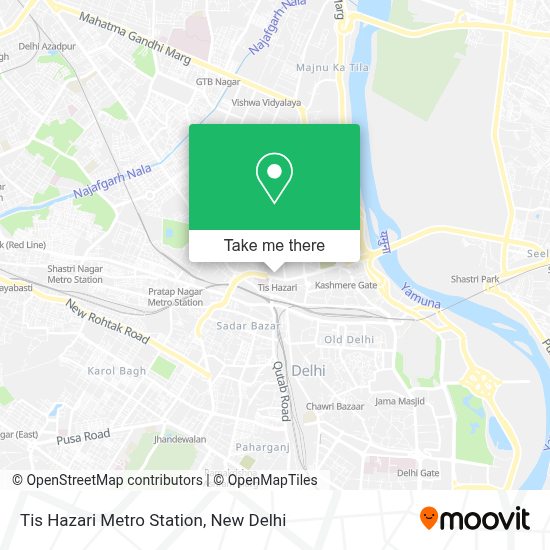 How to Get to Tis Hazari Metro Station in Delhi by Metro, Bus or Train?