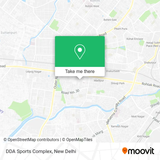 DDA Sports Complex map