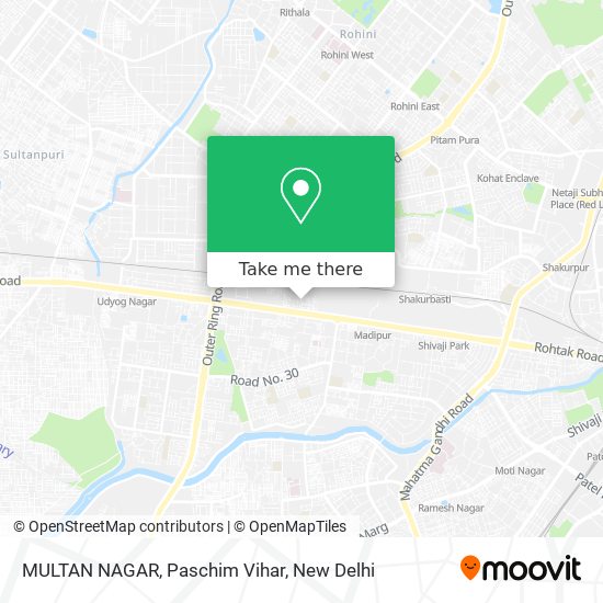 MULTAN NAGAR, Paschim Vihar map