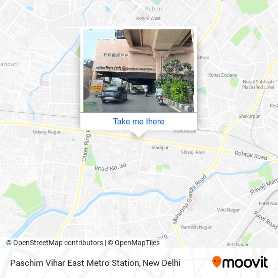 Paschim Vihar East Metro Station map