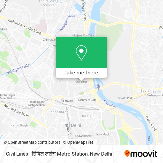 Civil Lines | सिविल लाइंस Metro Station map
