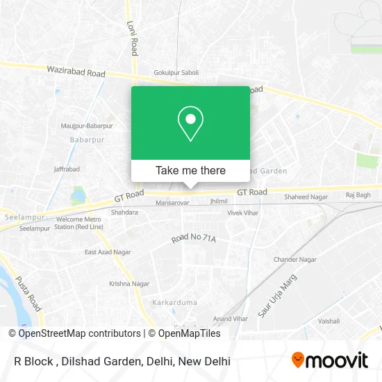R Block , Dilshad Garden, Delhi map