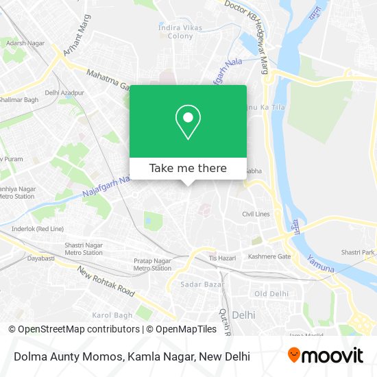 Dolma Aunty Momos, Kamla Nagar map