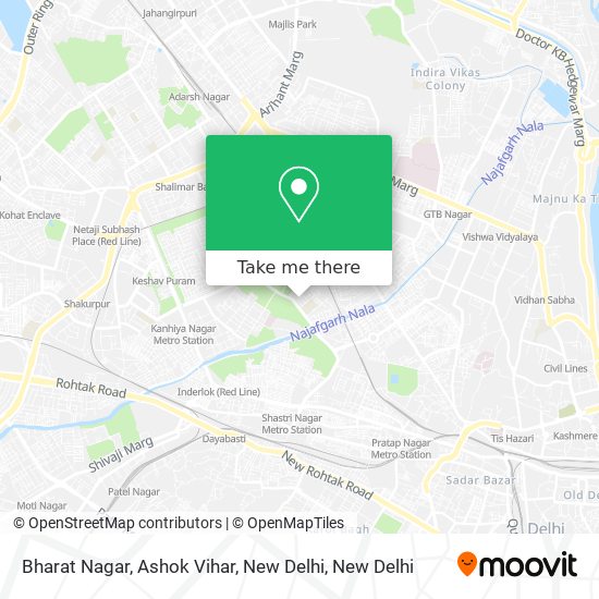 Bharat Nagar, Ashok Vihar, New Delhi map