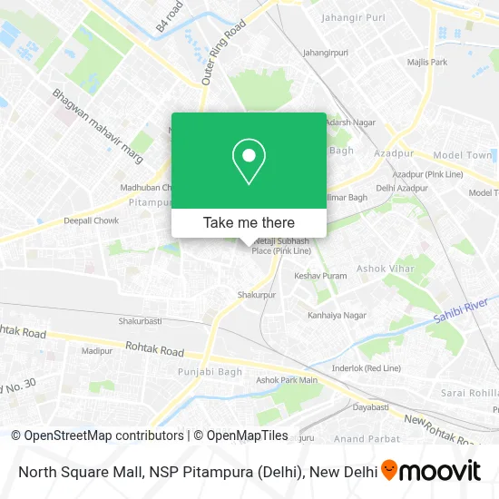 North Square Mall, NSP Pitampura (Delhi) map