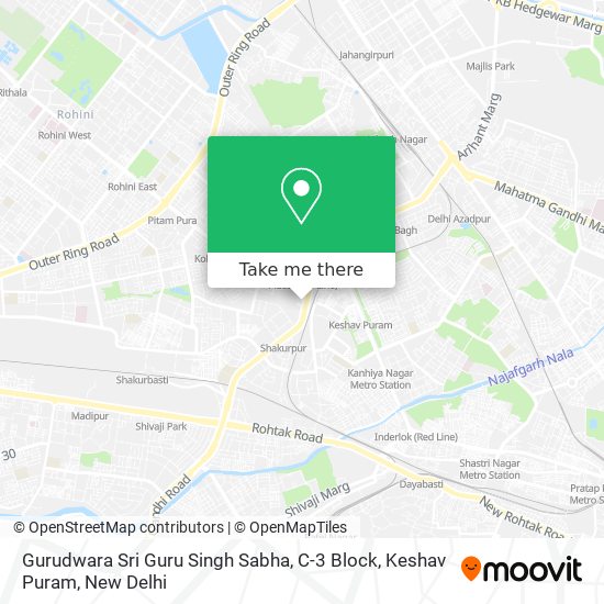 Gurudwara Sri Guru Singh Sabha, C-3 Block, Keshav Puram map