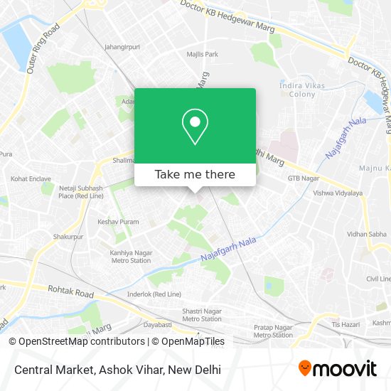 Central Market, Ashok Vihar map