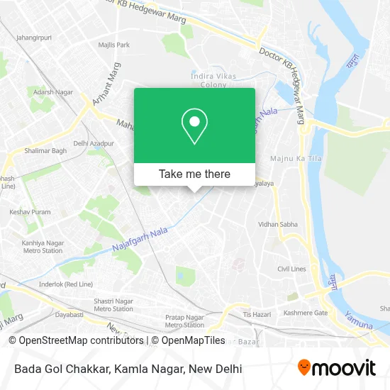 Bada Gol Chakkar, Kamla Nagar map
