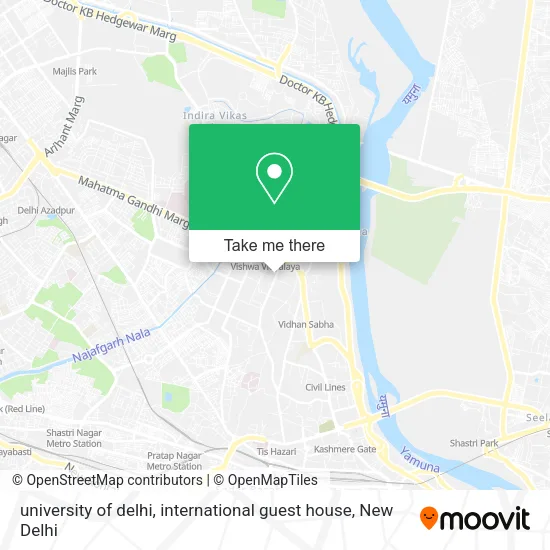 university of delhi, international guest house map