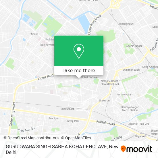 GURUDWARA SINGH SABHA KOHAT ENCLAVE map