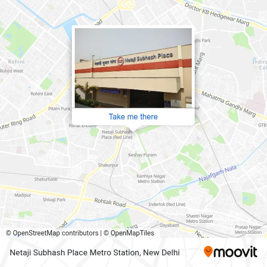 Netaji Subhash Place Metro Station map