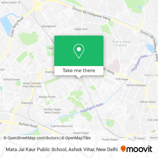 Mata Jai Kaur Public School, Ashok Vihar map